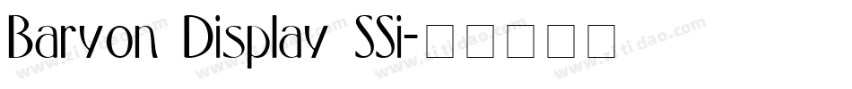 Baryon Display SSi字体转换